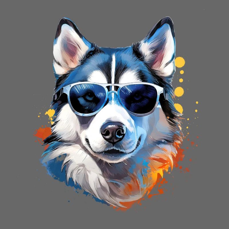 Husky mit Sonnenbrille