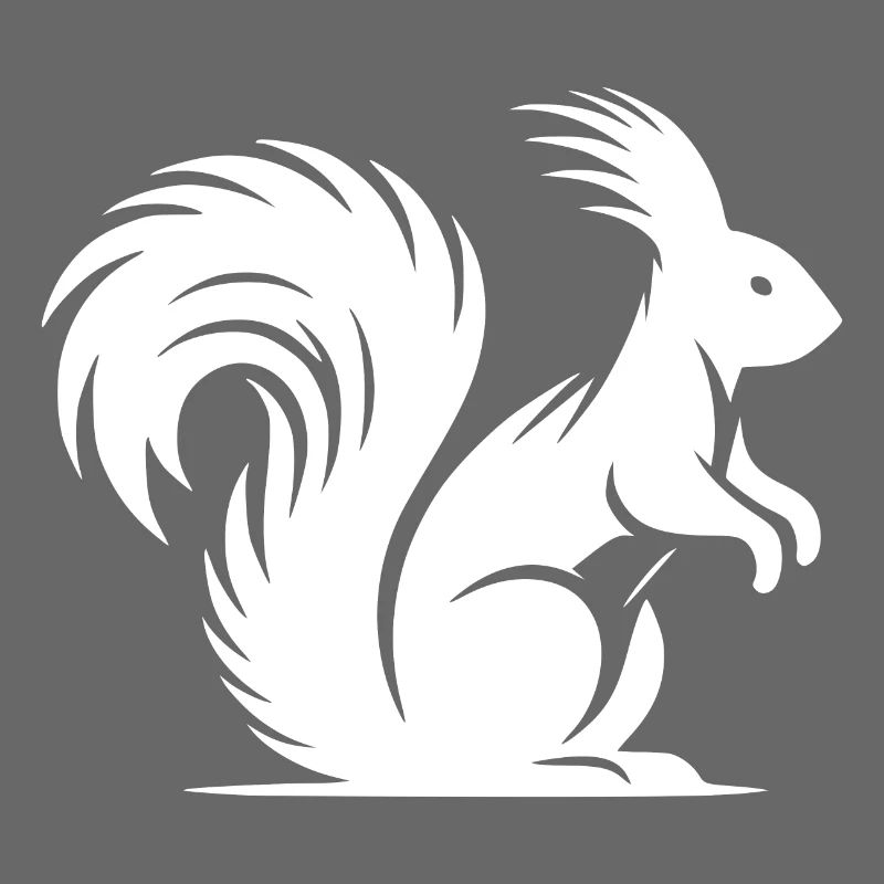 Cute squirrel with bushy tail