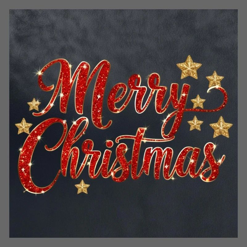 Glitzerndes Merry Christmas Script