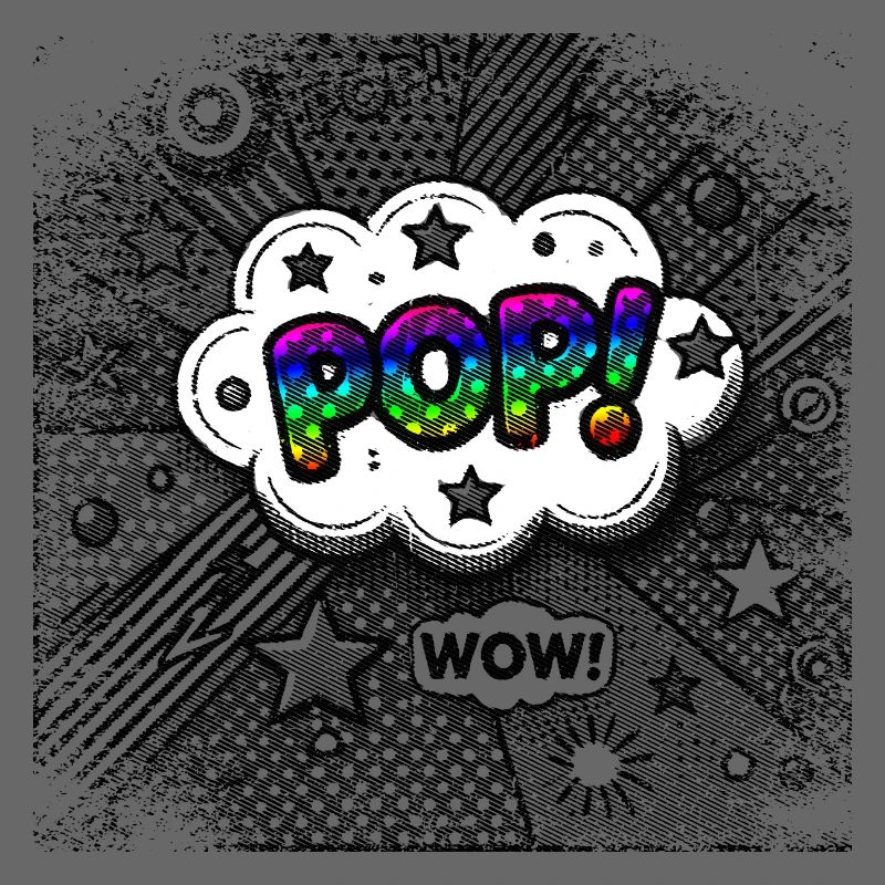POP Clouds Pop Art Style + Color Spectrum
