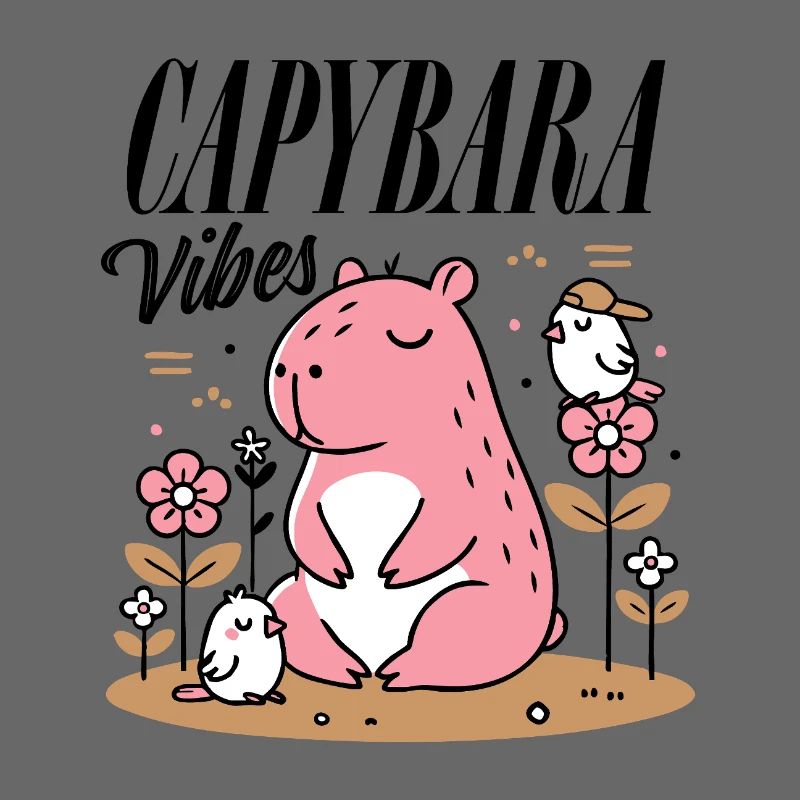Capybara détendu avec des amis