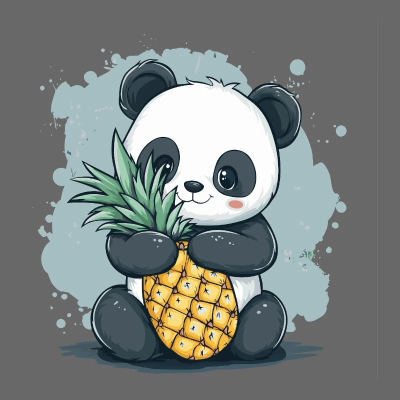 Panda und Ananas