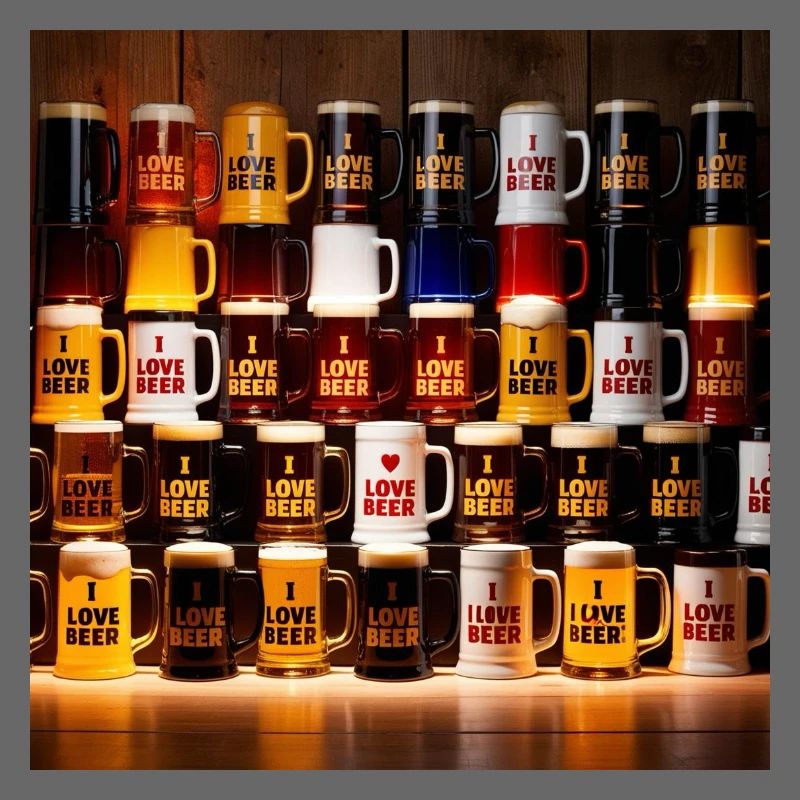 I Love Beer Beer Mug Pattern