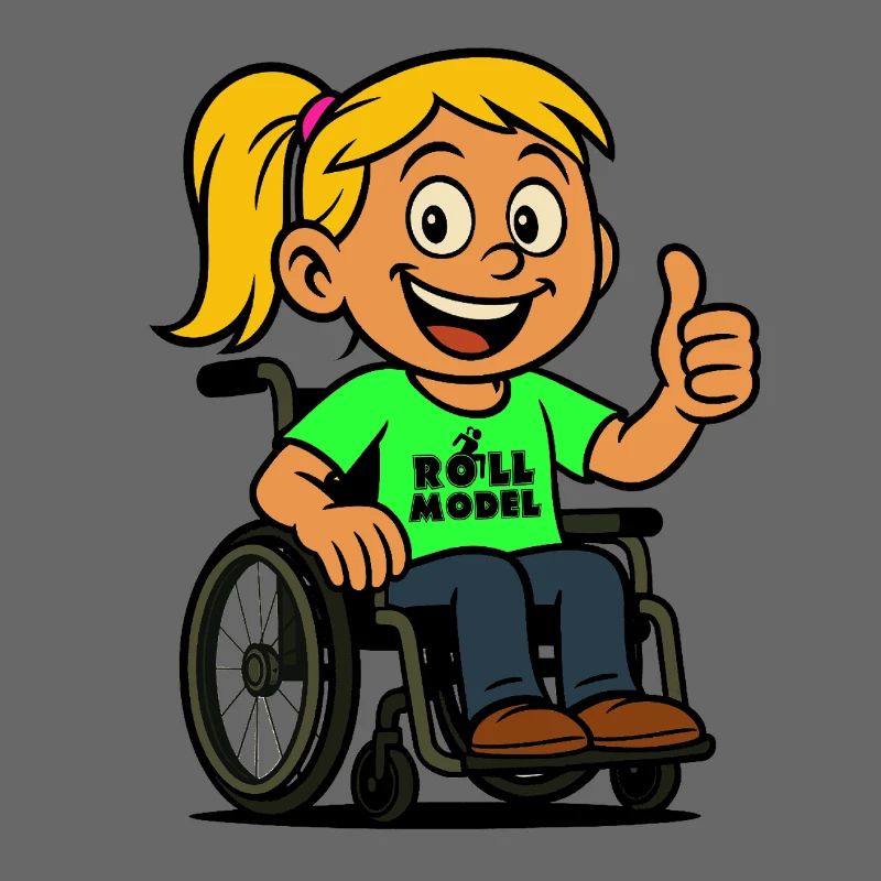 Lolla modèle d’utilisateurs de fauteuils roulants. Fauteuil roulant #