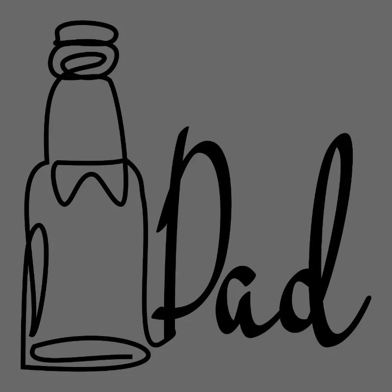Line Art Papa Vatertagsbier