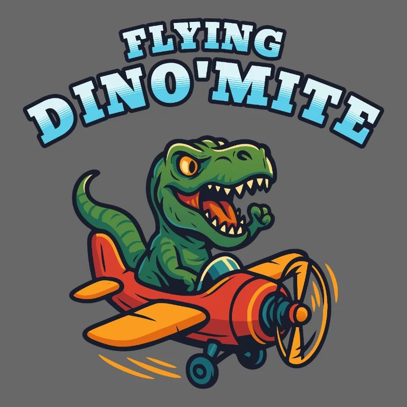 Fliegendes Dino'Mite-Flugzeug