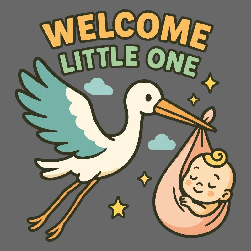 Bénédiction de bébé cigogne - La cigogne apporte bébé