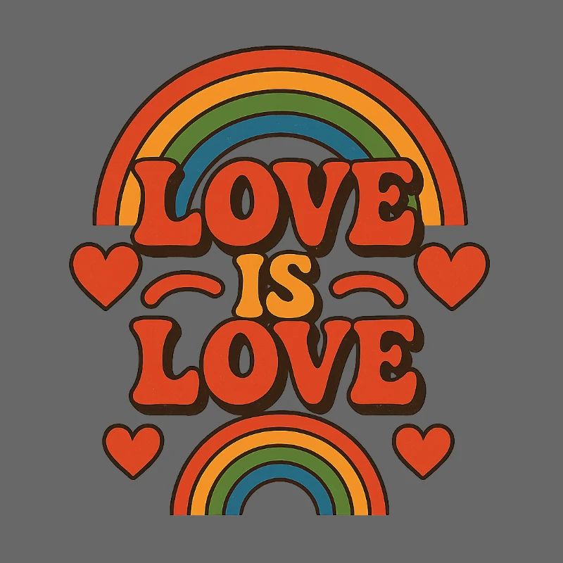 Liebe Regenbogen Illustration