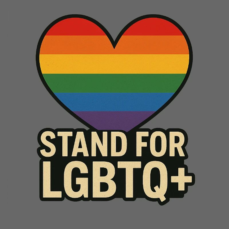 Pride Heart LGBT Support Design