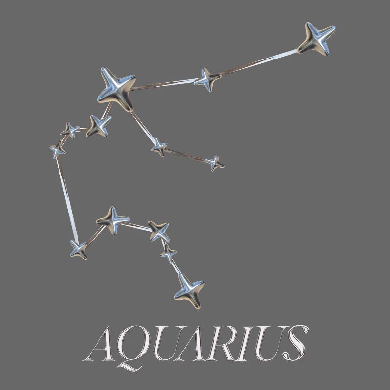 Aquarius Sternbild – Silber Minimal-Konstellation