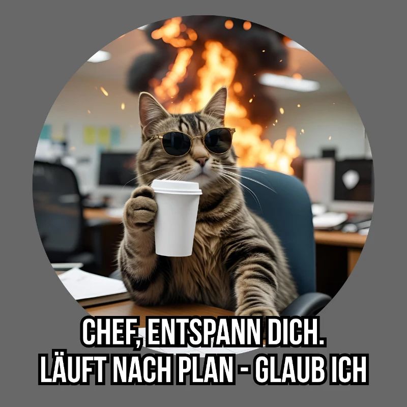 Funny Office Cat Saying Design