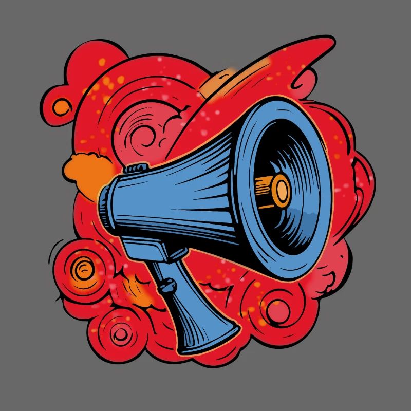 Graffiti speaker with vibrating explosions