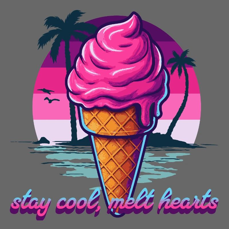 Pink Eiscreme Sunset Design
