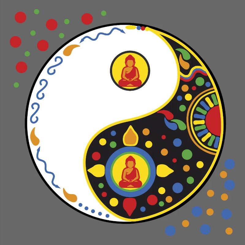Yin Yang Tao mit Buddha 