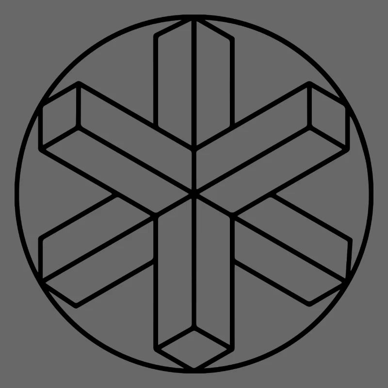 Geometric Snowflake Crop Circle