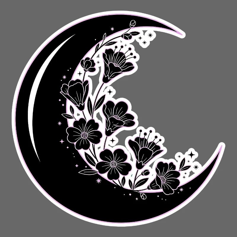 Blumen Mondphase Illustration