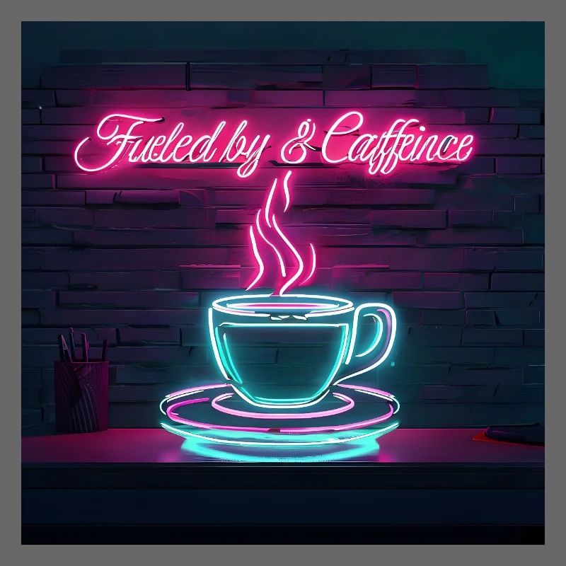 Neon Café Gâterie Citations Design