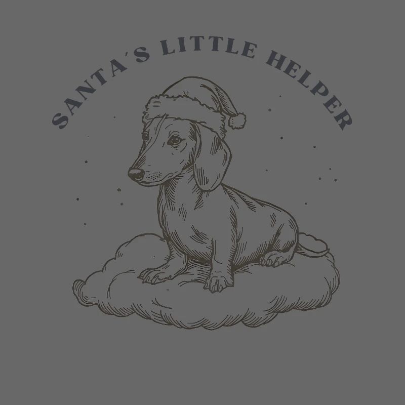 Le petit assistant du Père Noël – Teckel rétro de Noël