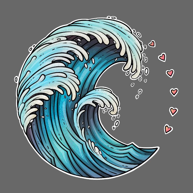 Illustration d’art de vague dynamique