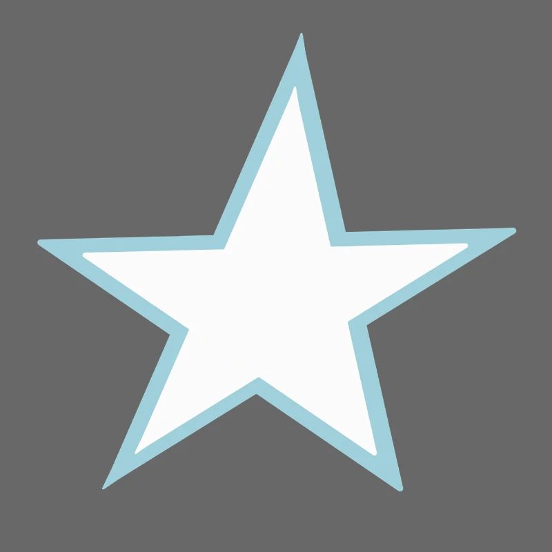 Leuchtender Stern mit blauer Umrandung