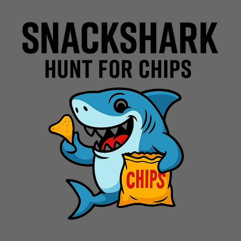 Niedlicher Haifisch mit Chips