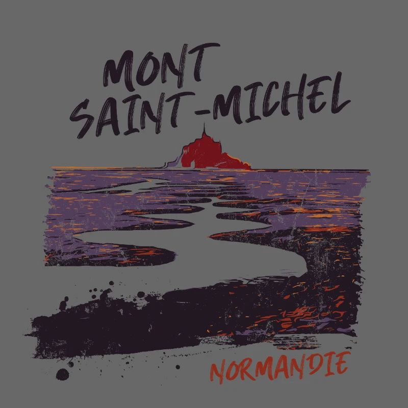 Mont Saint-Michel sunset Normandy