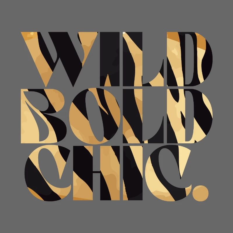 Typographie imprimée Wild Bold Chic
