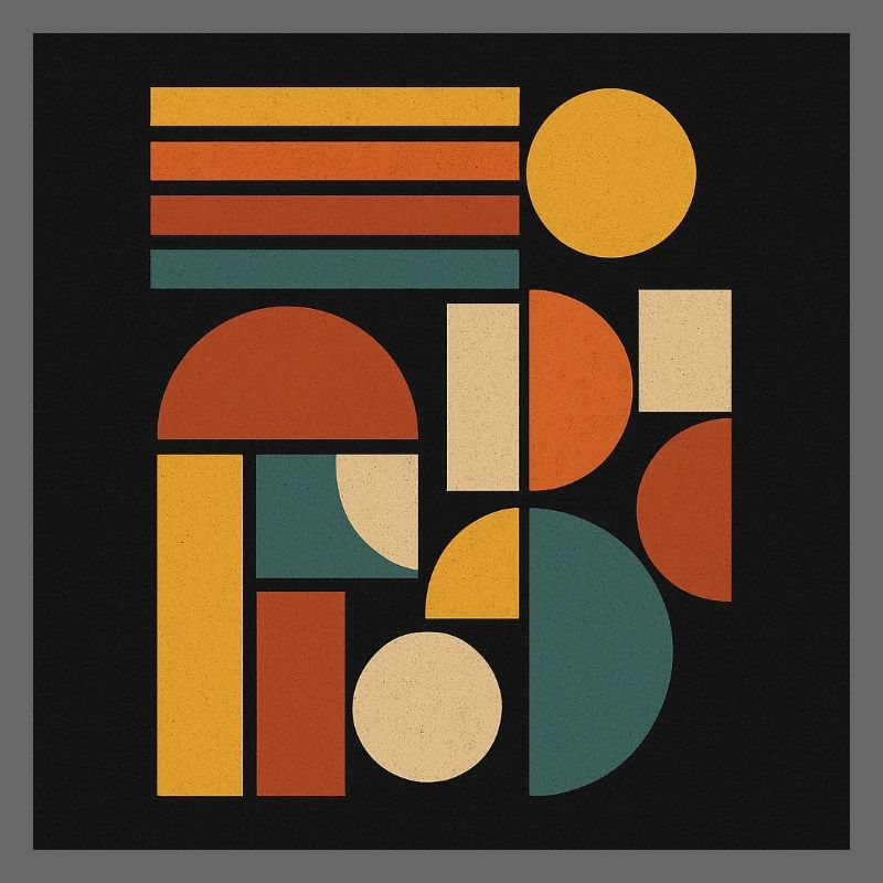 Geometric Colour Forms Retro