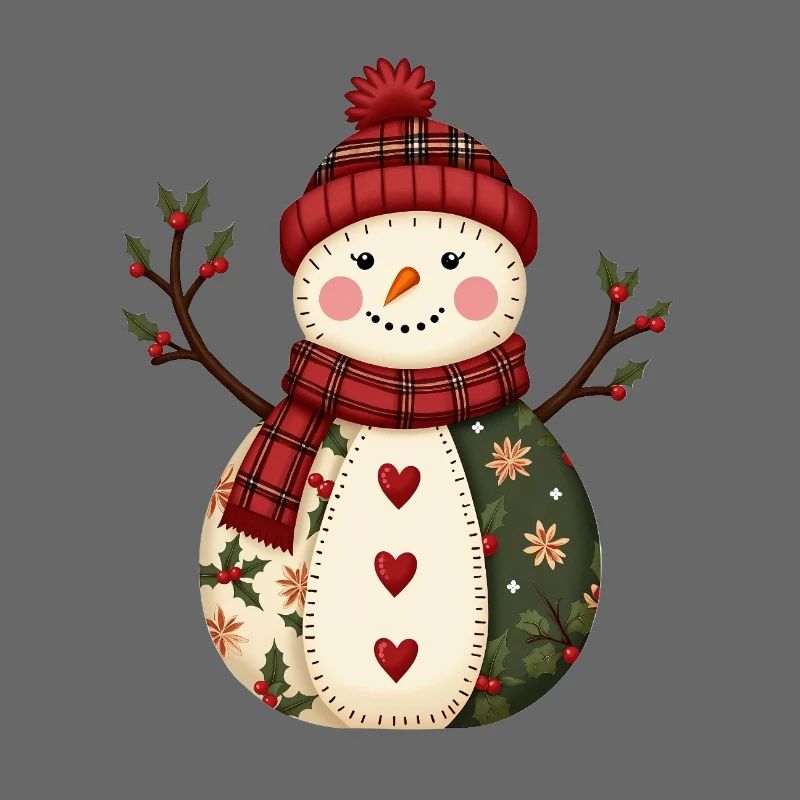 Schneemann Weihnachtszauber Patchwork