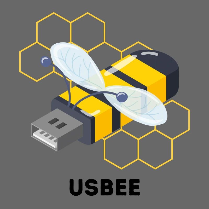 USBEE - Jeu de mots mignon sur l’abeille USB