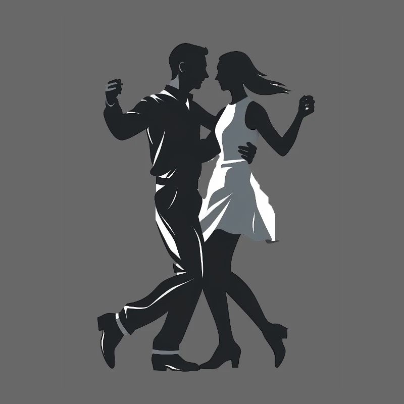 Dancing Couple - Cool Silhouette Logo