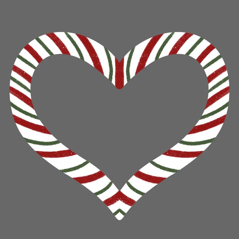 Zuckerstange Gestreiftes Herz