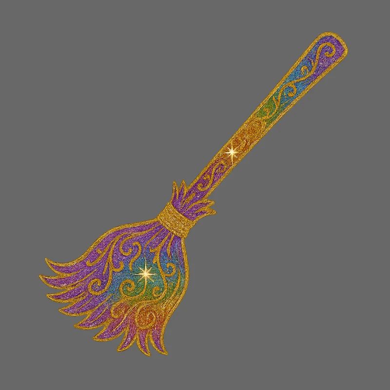 Rainbow Glitter Broom Magic