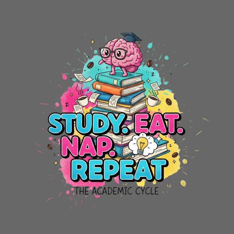 Study Eat Nap Repeat - Student Academic Cycle