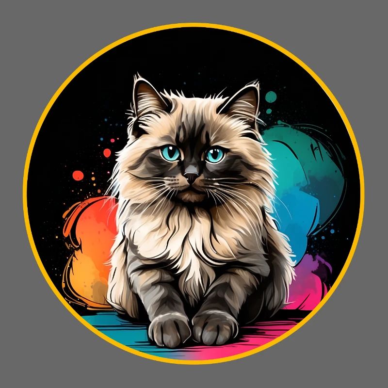 Portrait de chat Ragdoll