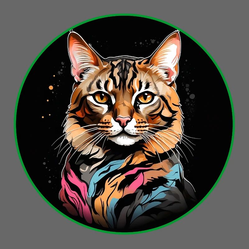 Chat Bengal avec écharpe