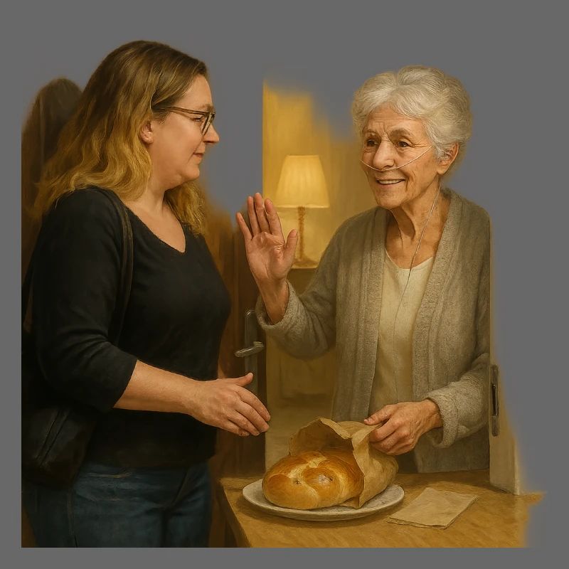 Scène de quartier conviviale