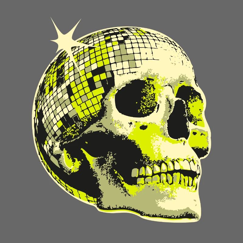 Neon Skull Disco Ball