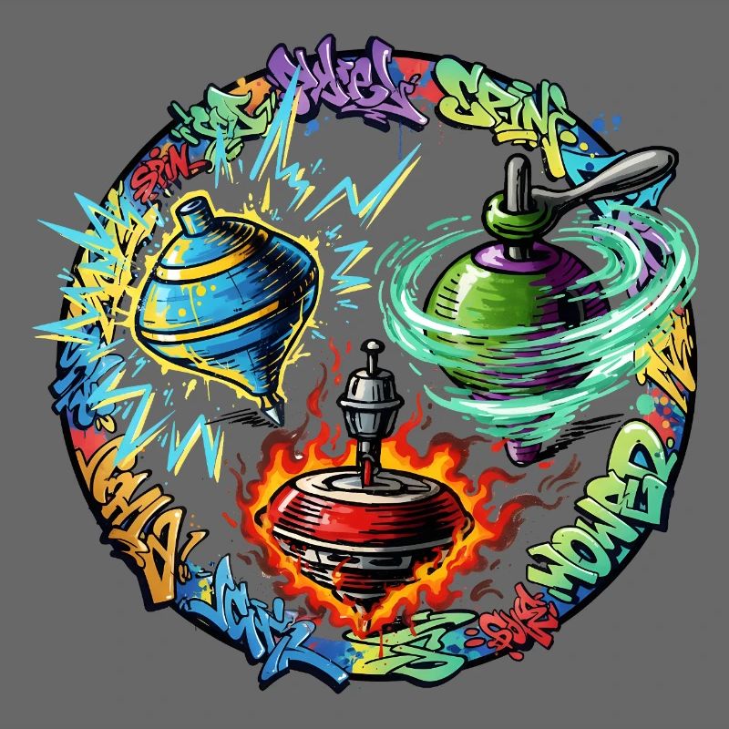 Cercle de graffitis de feu Yoyo