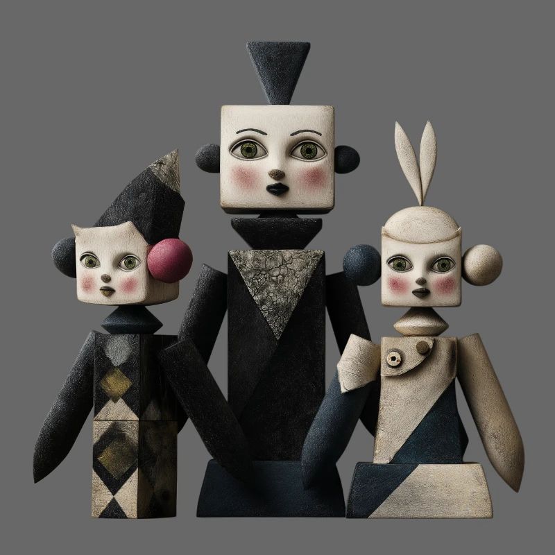 Geometric Pop Figures Trio
