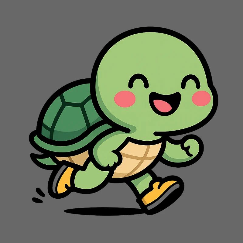 Turtle-runner smile
