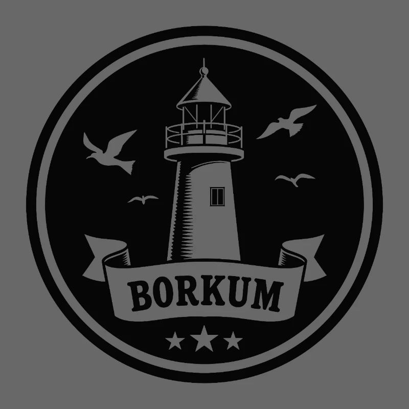 Leuchtturm Borkum Maritimes Emblem