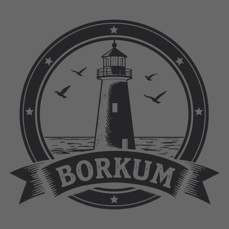 Leuchtturm Borkum Maritimes Emblem