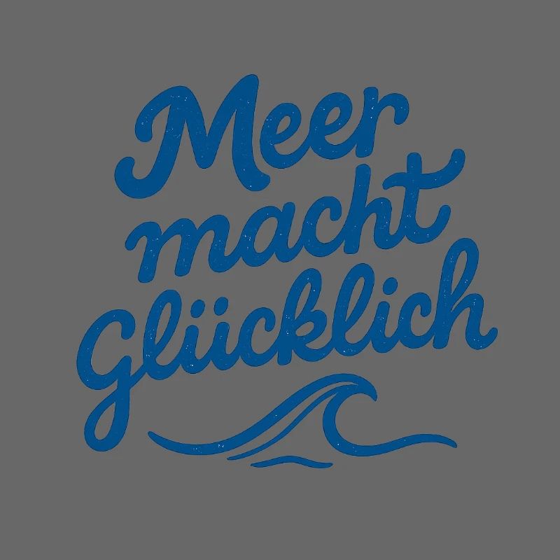 Sea Makes Happy Typography Wave
