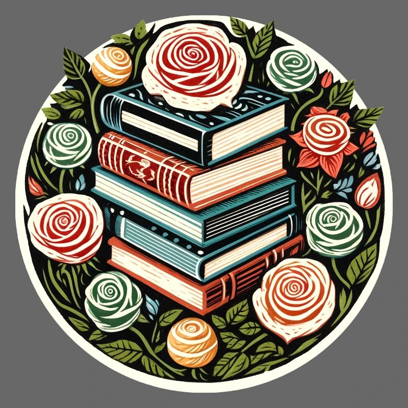 Florales Book Stack Emblem