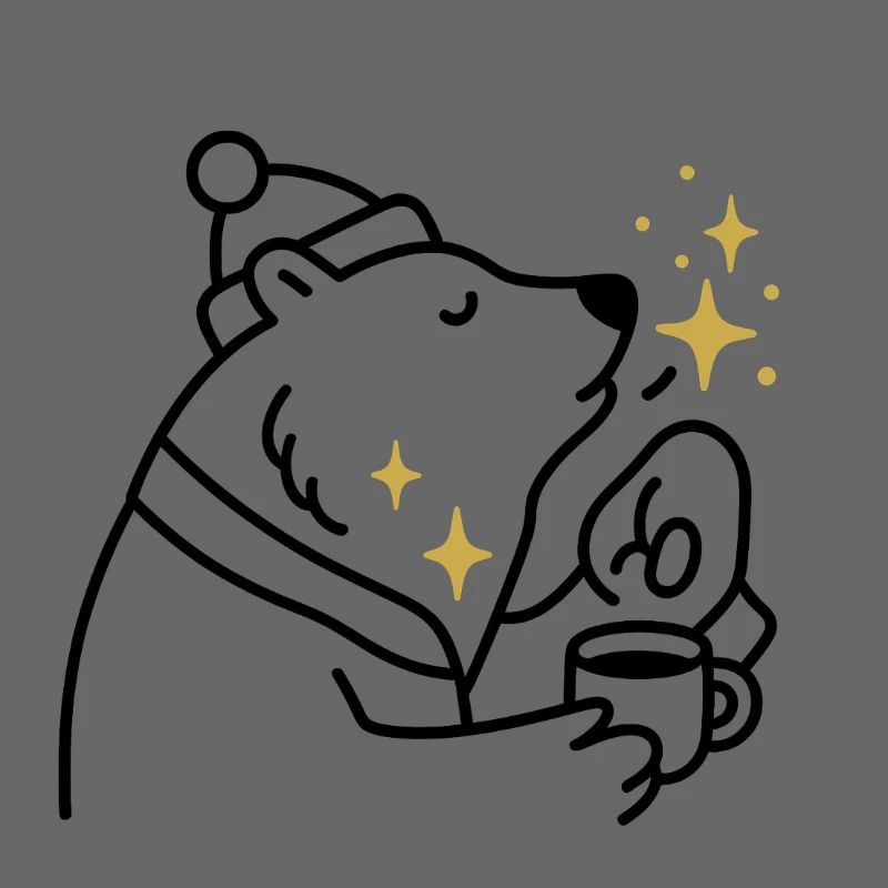 Sternenglitzer Bär Kaffeezauber