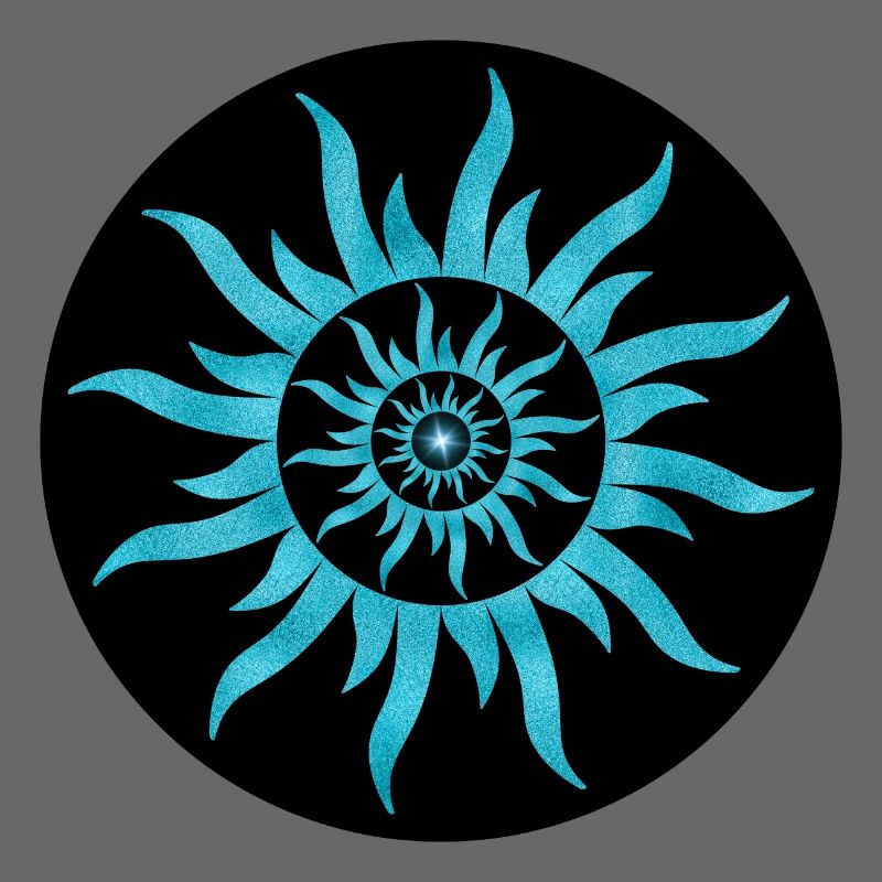 Sonne Spirale Blauer Saphir