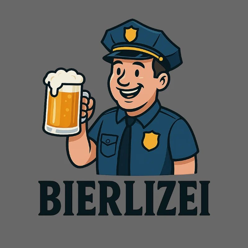 Polizei Bierheld Cartoon BIER