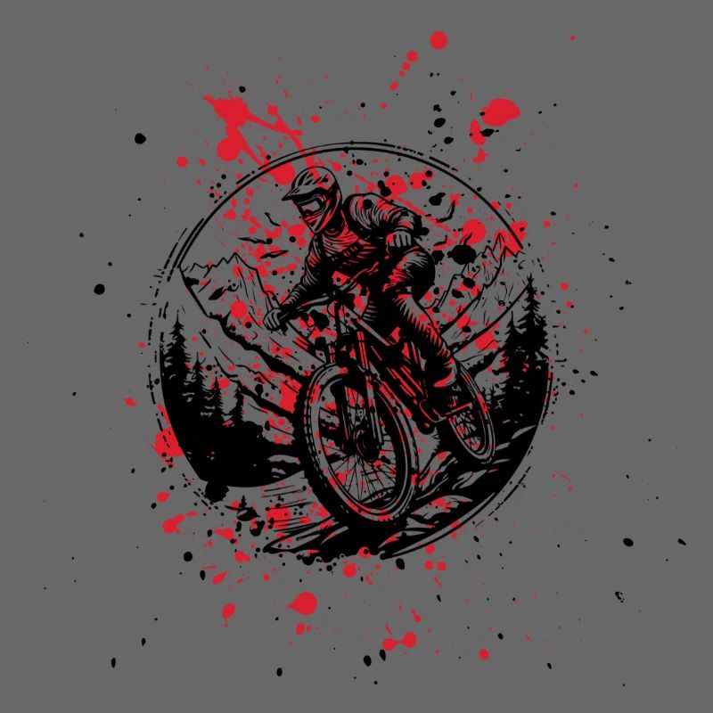 ATV on red and black spots