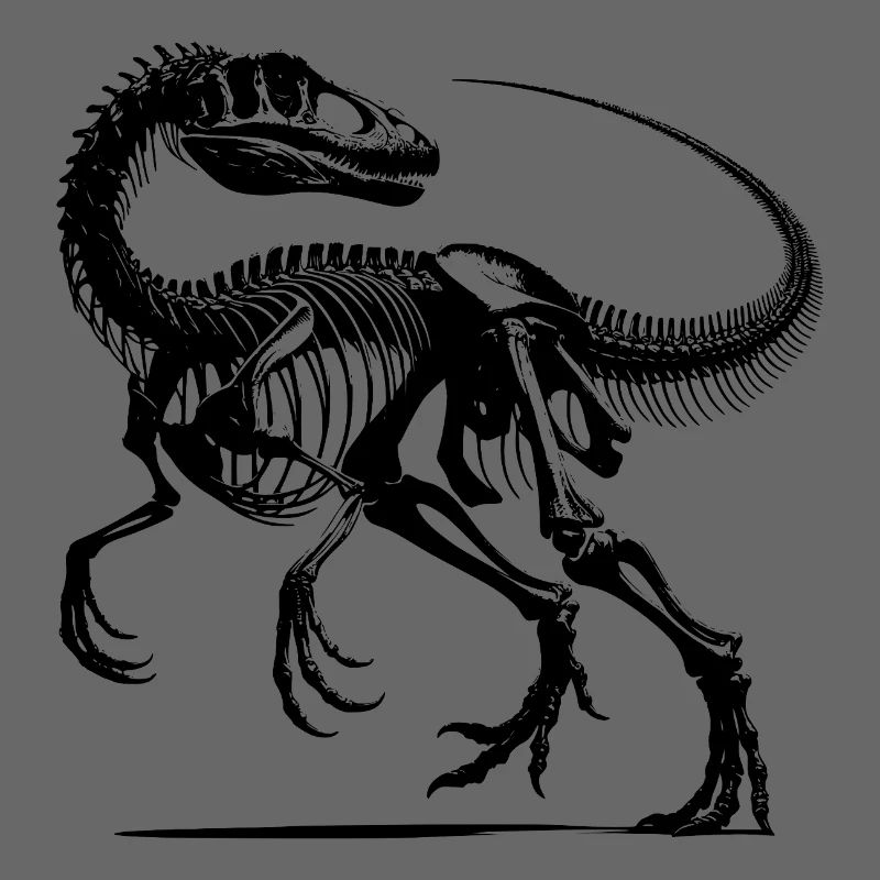 Raptor Dinosaurier Knochenarbeit aus der Urzeit